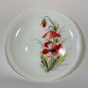 Milk glass plate